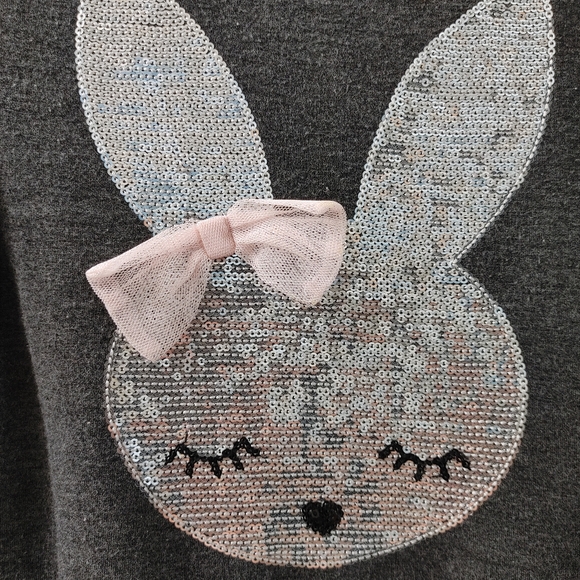 Little dress. Sequence bunny. Gray and pink - Picture 5 of 6